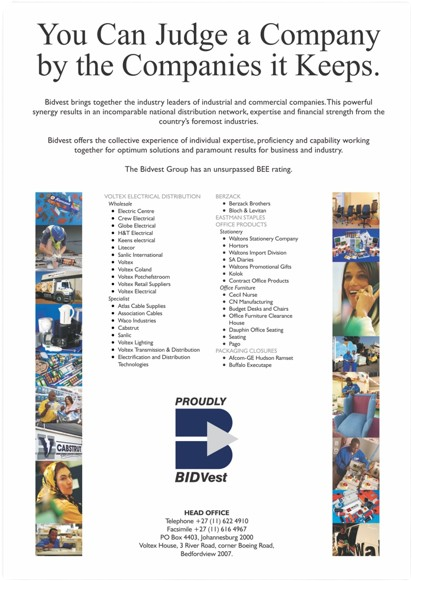 Bidvest Corporate Advertisement Design